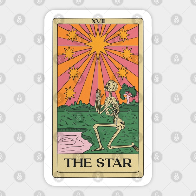 The Star Vintage Tarot Card Sticker by mossandmoon